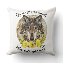 Loup Boho Orné avec Fleurs Jaunes