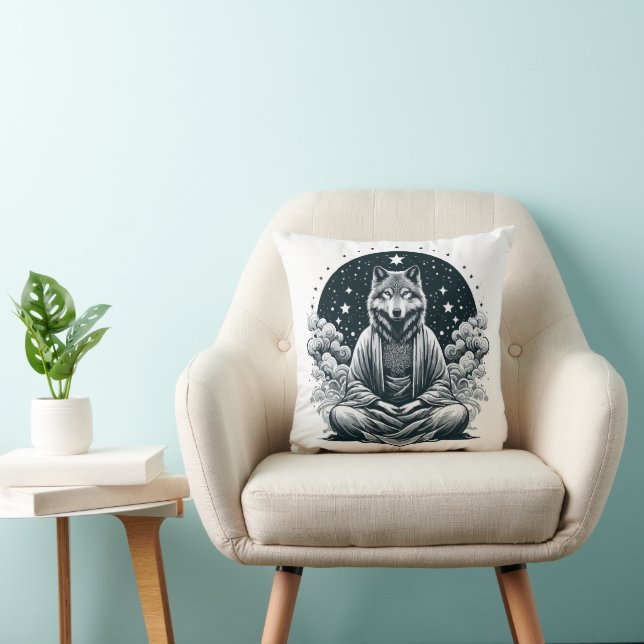 Coussin Loup conscient (Chaise)