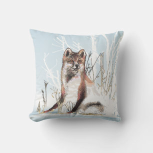 Coussin Loup d'hiver