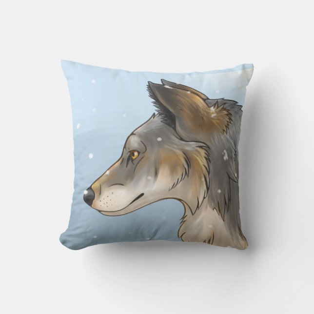 Coussin Loup du Nord-Ouest (Recto)