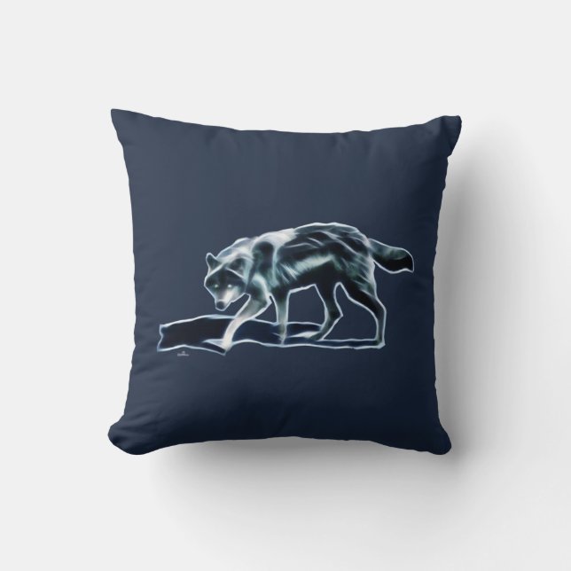Coussin Loup foncé (Recto)