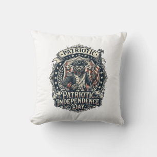Coussin Loup-garou patriotique Patriote Horreur Monstre Pa
