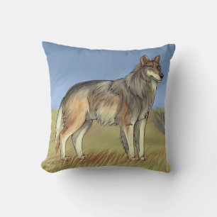 Coussin Loup mexicain