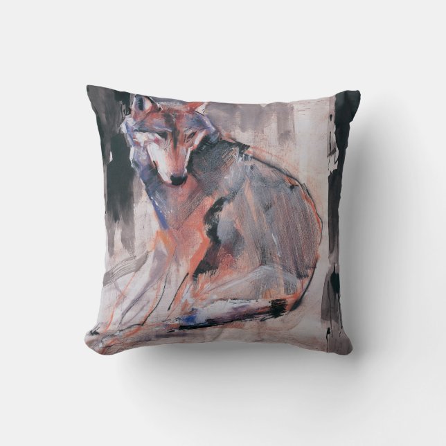 Coussin Loup se reposant 2000 (Recto)