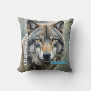 Coussin Loup solitaire masculin de Sigma
