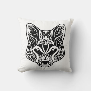 Coussin Loup tribal