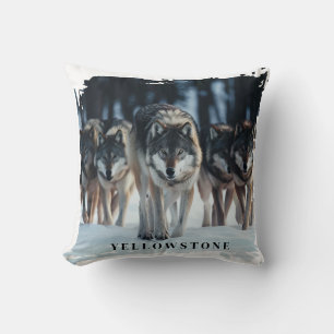 Coussin Loups de Yellowstone