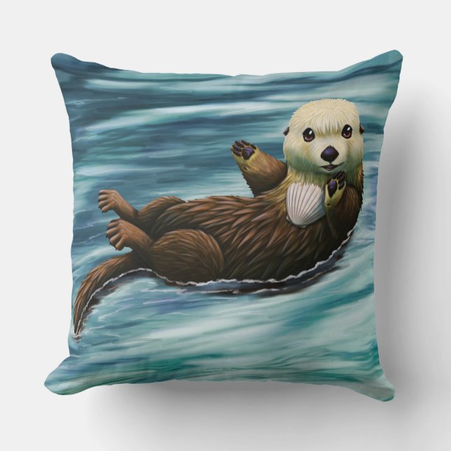 Coussin loutre de mer (Recto)