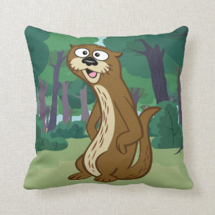 Coussin Loutre de Rick   Reggie de garde forestière
