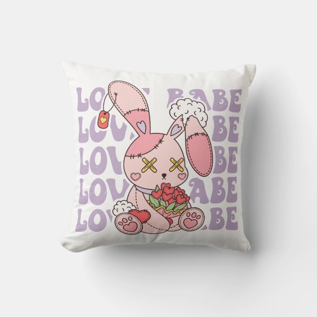 Coussin Love Babe Valentine Bunny (Recto)