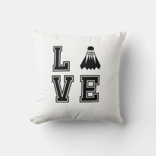 Coussin Love Badminton