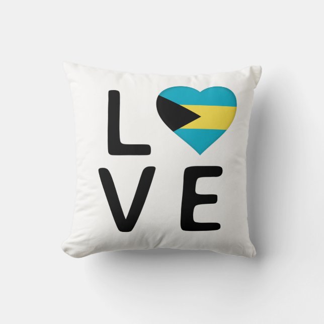 Coussin Love - Bahamas Drapeau (Recto)