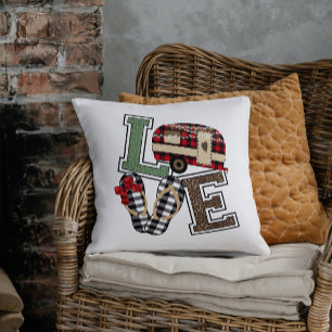 Coussin Love Camping Moderne Camper Flip Flops