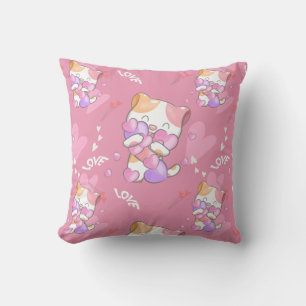 Coussin Love Chat Motif Animaux colorés Animaux