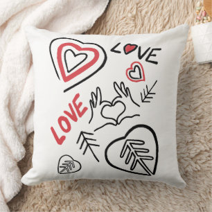 Coussin love et cœurs pour la st Valentin