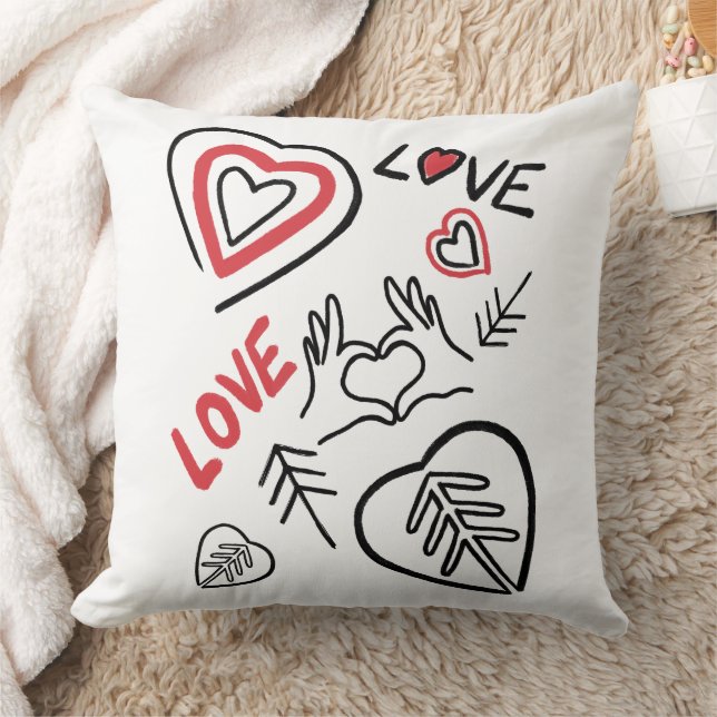 Coussin love et cœurs pour la st Valentin (Couverture)