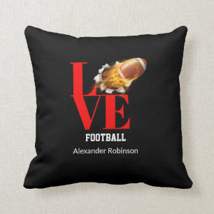 Coussin Love Football Sports personnalisés