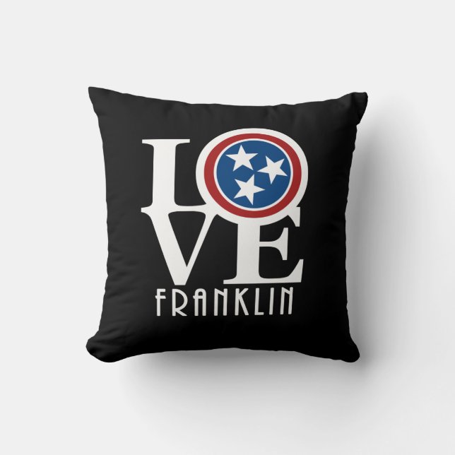 Coussin LOVE Franklin Tennessee (Recto)
