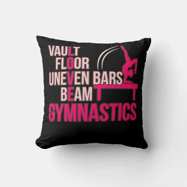 Coussin Love Gymnastics Gymnast Gymnastic Sports Lover Gra (Recto)