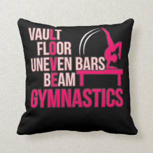 Coussin Love Gymnastics Gymnast Gymnastic Sports Lover Gra