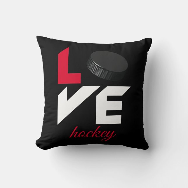 Coussin Love hockey (Recto)