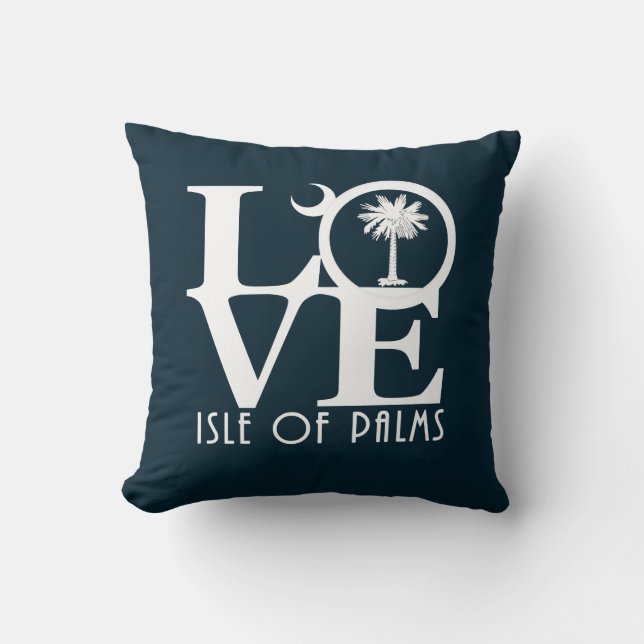 Coussin LOVE Isle of Palms, Caroline du Sud (Recto)