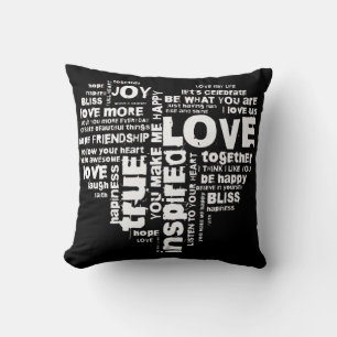 Coussin Love Joy Inspiration Mots Saint Valentin