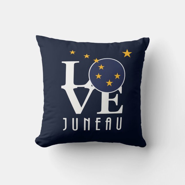 Coussin LOVE Juneau Alaska (Recto)