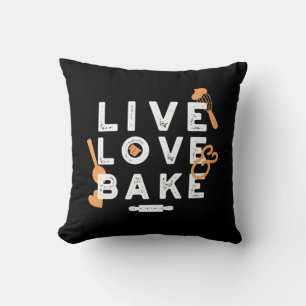 Coussin Love Life, Bake Bliss : Citations de cuisson inspi