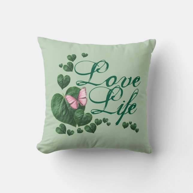 Coussin Love life throw pillow (Recto)