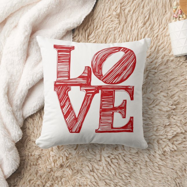 Coussin LOVE Logo Pillow, Valentine's day gift (Couverture)