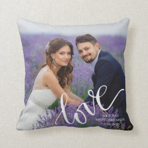 Coussin LOVE Mariage photo Monogramme Keepsaké