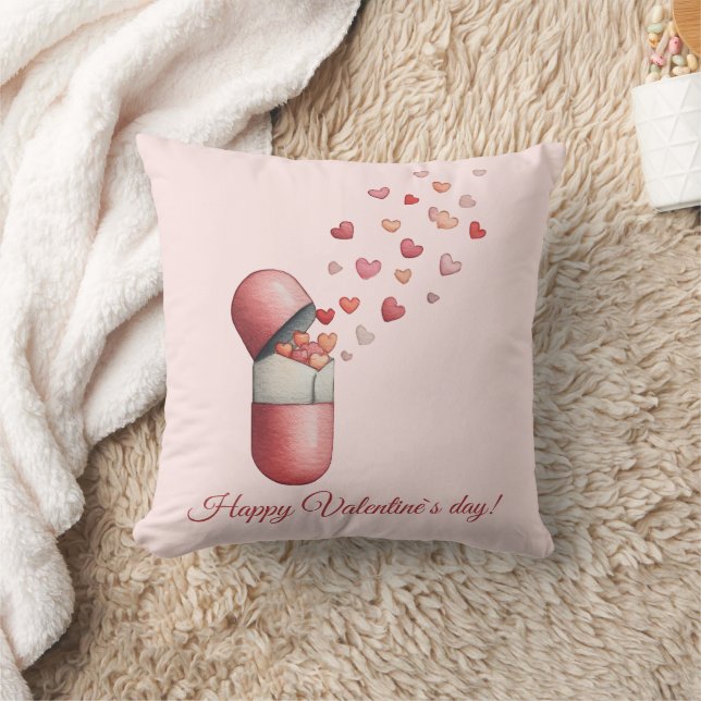 Coussin Love Medicine Valentine's Day Design (Couverture)