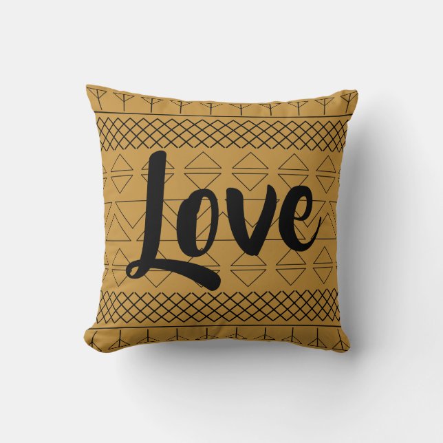 Coussin Love Motif Aztec Imprimer Géométrique Sud-Ouest Oc (Recto)
