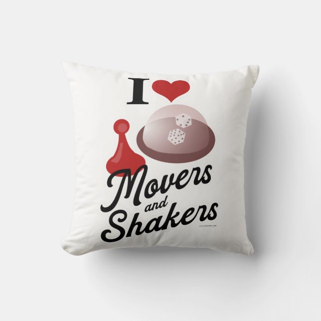 Coussin Love Movers And Shakers Retro Slogan de jeu de soc (Recto)