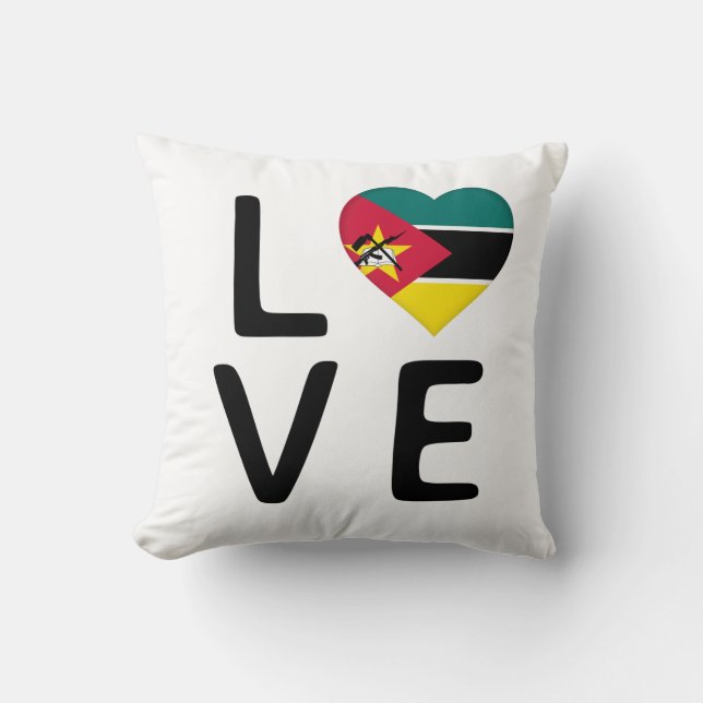 Coussin Love - Mozambique Drapeau (Recto)