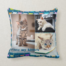 Love My Kitties Personnaliser 3 Photos Chat Imprim