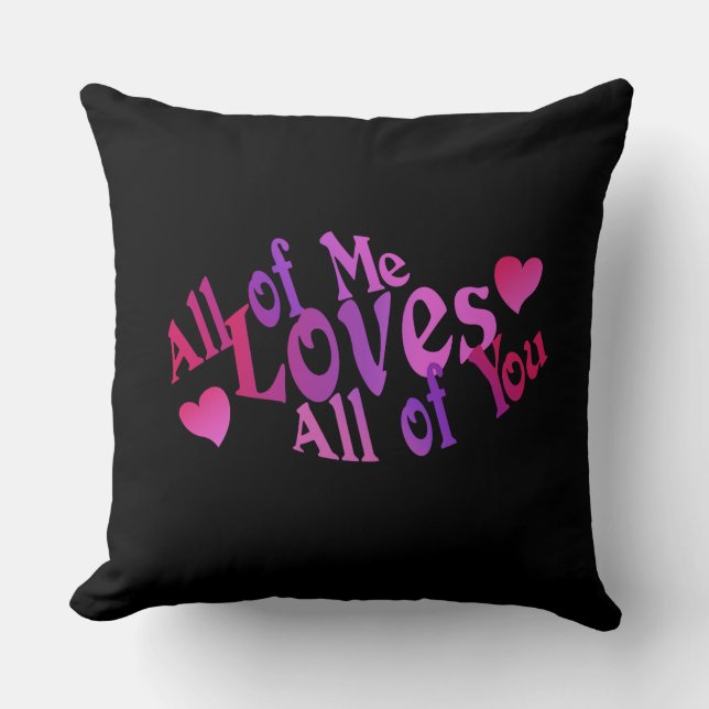 Coussin Love Quote Throw Pillow Valentine's Gift (Recto)