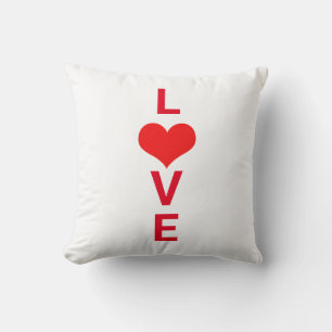 Coussin Love Red Heart mignon Saint Valentin Anniversaire 