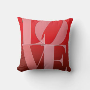 Coussin Love Romance Rouge rose