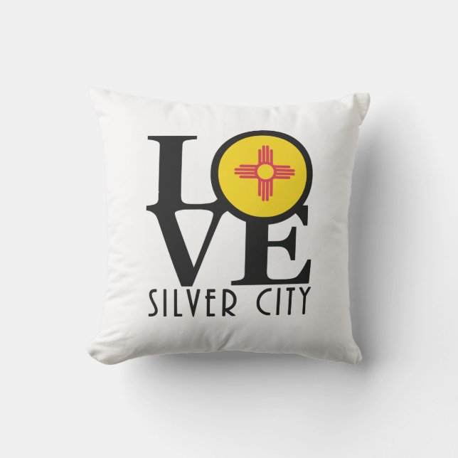 Coussin LOVE Silver City Nouveau-Mexique (Recto)