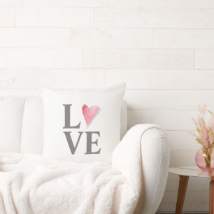 Coussin LOVE Sweet Heart Rose Valentine Fiançailles