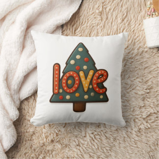 Coussin 🎄 “LOVE Tree Cookie” Throw Pillow 🍪❤️