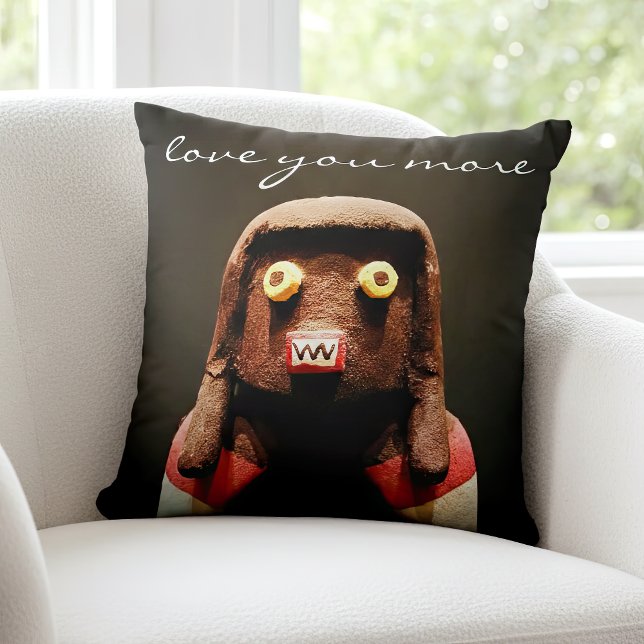 Coussin Love You Plus Citation Script Kachina Poupée Photo (Créateur téléchargé)