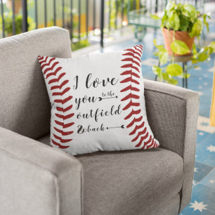 Coussin Love You to the Outfield & Back Baseball Softball