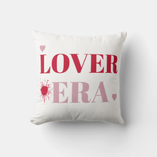 Coussin Lover Era Saint-Valentin Cœurs Roses et Rouges