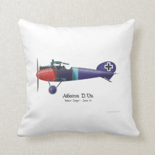 Coussin Lt Dingel de Fighterplane d'Allemand d'Albatros