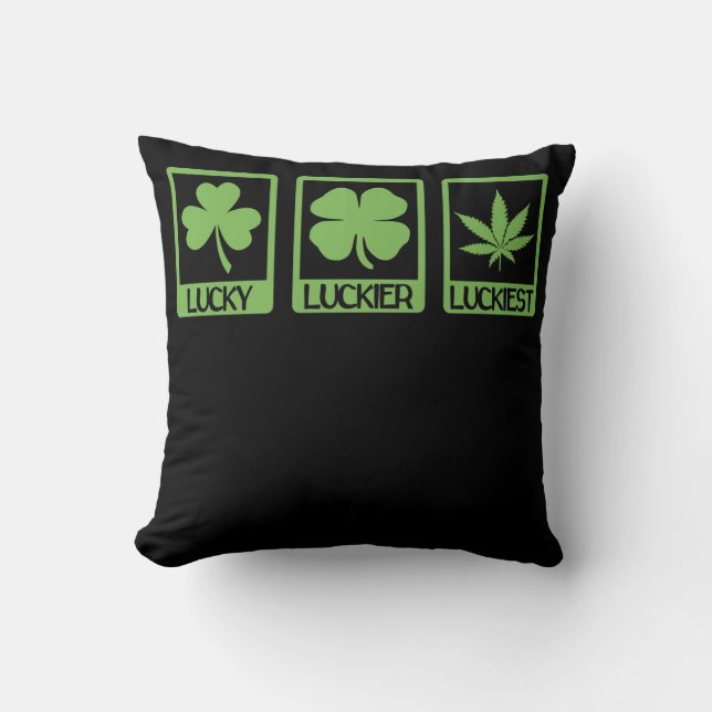 Coussin Luckier Luckiest JOUR DE LA SAINT PATRICK mauvaise (Recto)