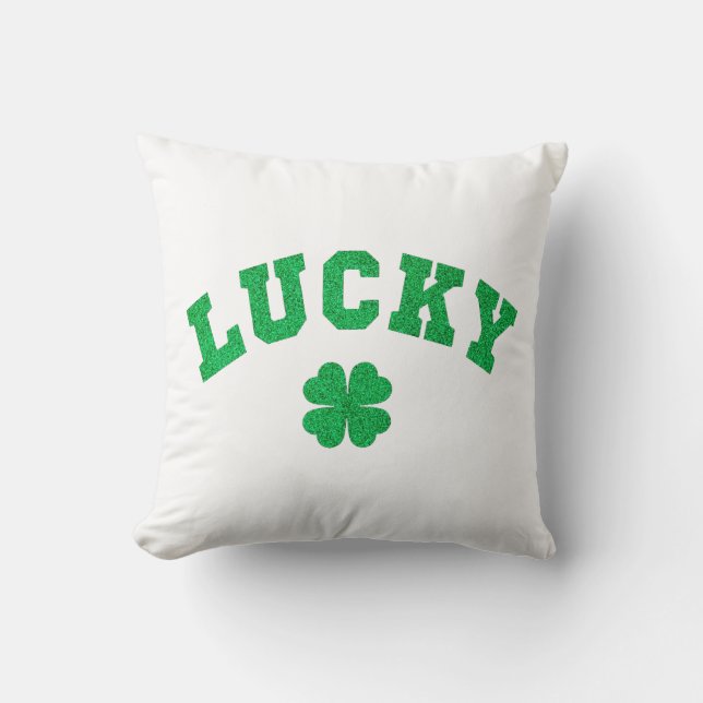 Coussin Lucky Clover Saint Patricks Day (Recto)