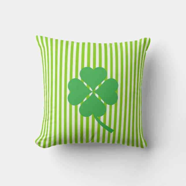 Coussin Lucky Four Leaf Shamrock Design-87906 (Recto)